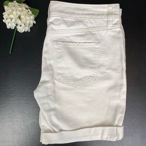 LOFT White Denim Shorts
